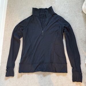 Women's Black Quarter Zip Longsleeve Jacket